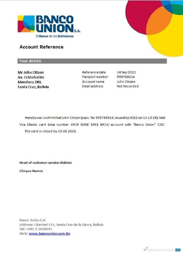 Download Bolivia Banko Union closure reference Photoshop template